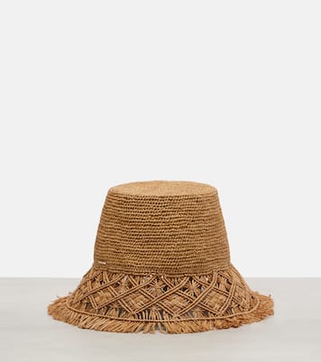 Macramé raffia bucket hat | Zimmermann
