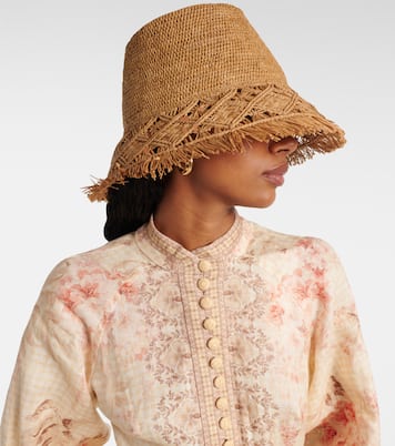 Macramé raffia bucket hat | Zimmermann