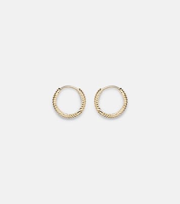 Freddie 14kt gold huggie earrings | Stone and Strand
