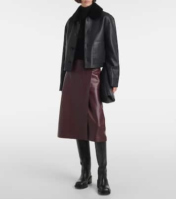 Reversible shearling and leather jacket | Joseph