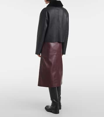 Reversible shearling and leather jacket | Joseph