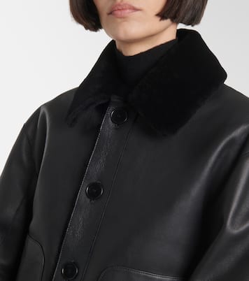 Reversible shearling and leather jacket | Joseph