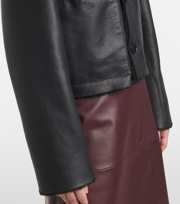 Reversible shearling and leather jacket | Joseph