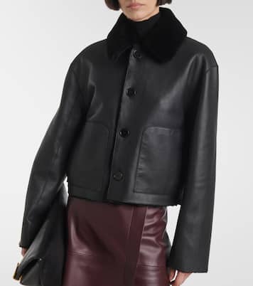 Reversible shearling and leather jacket | Joseph