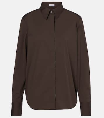 Monili cotton-blend poplin shirt | Brunello Cucinelli