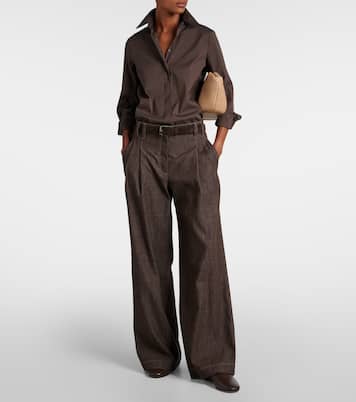 Monili cotton-blend poplin shirt | Brunello Cucinelli