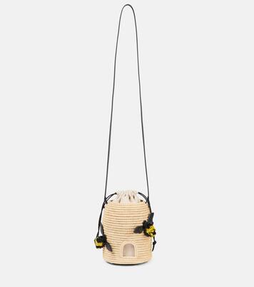 Paula's Ibiza - Borsa a tracolla Beehive in rafia | Loewe