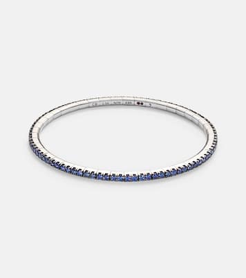 Bracciale tennis Stretchy in oro bianco 18 carati con zaffiri | Bucherer Fine Jewellery