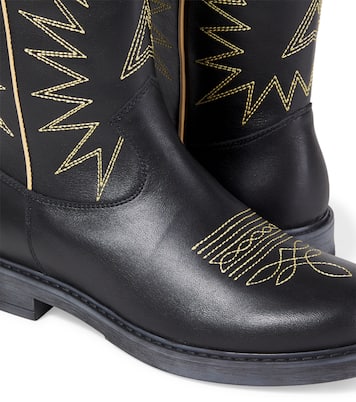 Botas Wish Star de piel bordadas | Golden Goose Kids