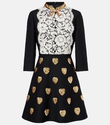 Crepe Couture embroidered minidress | Valentino