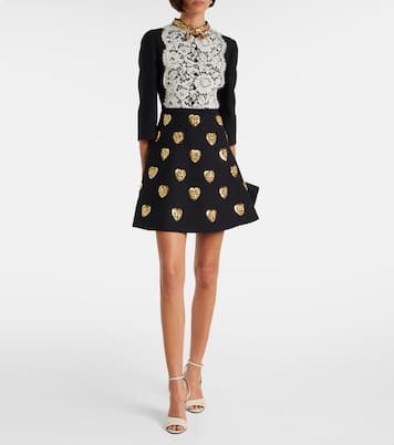 Crepe Couture embroidered minidress | Valentino