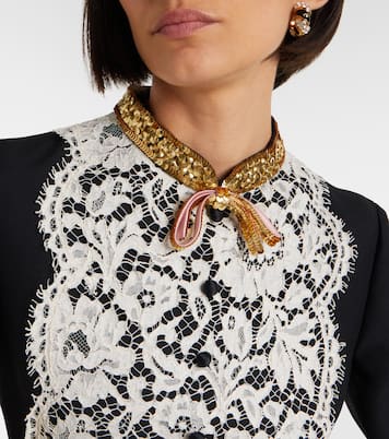 Crepe Couture embroidered minidress | Valentino
