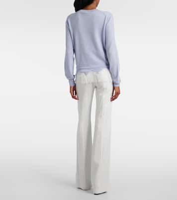 Lace-trimmed wool and cashmere sweater | McQueen
