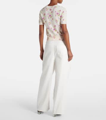 Floral cotton-blend sweater  | Loewe