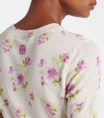Floral cotton-blend sweater  | Loewe