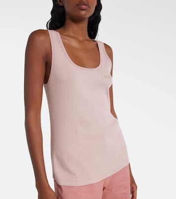 Tank top de jersey de algodón acanalado | Chloé