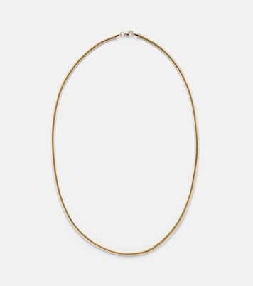 Serpentine 14kt gold chain necklace | Stone and Strand
