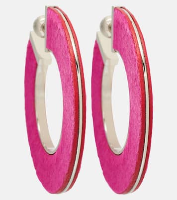 Leather-trimmed earrings | Alaïa