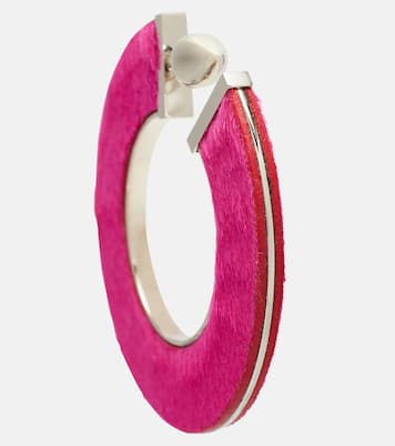 Leather-trimmed earrings | Alaïa
