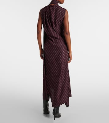 Dale asymmetric silk maxi dress  | Acne Studios