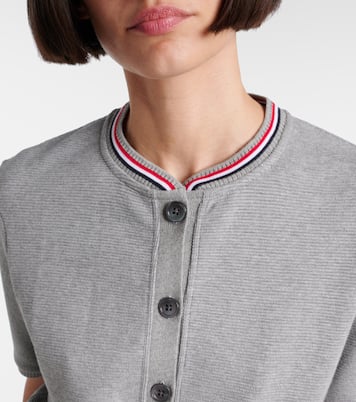 Cardigan cropped in cotone a nido d’ape | Thom Browne