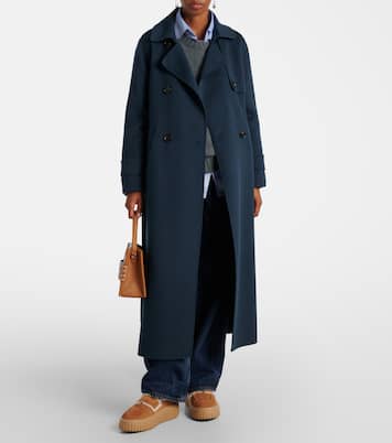 Slippers aus Veloursleder mit Shearling | Hogan