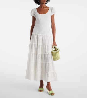 Remi broderie anglaise cotton midi dress | Rixo