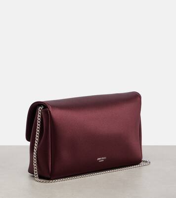 Soft Bow Mini embellished satin clutch | Jimmy Choo