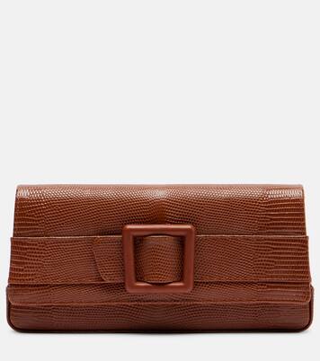 Maygot snake-effect leather clutch  | Manolo Blahnik