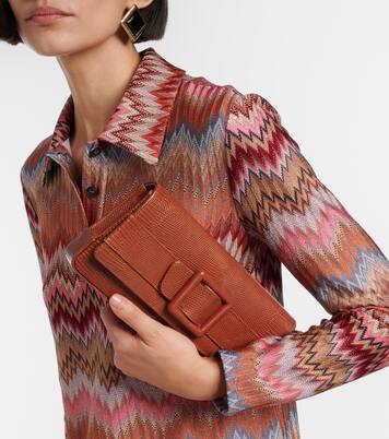 Maygot snake-effect leather clutch  | Manolo Blahnik