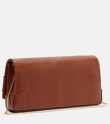 Maygot snake-effect leather clutch  | Manolo Blahnik