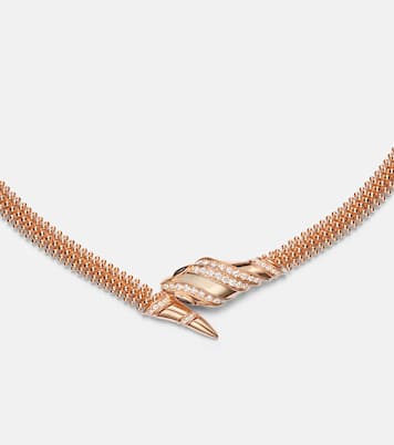 Collana Serpenti in oro rosa 18kt con diamanti e onice | Bvlgari