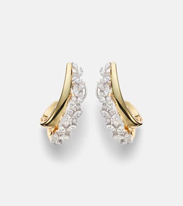 Golden Strada 18kt gold earrings with diamonds | Yeprem