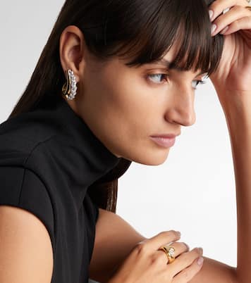 Golden Strada 18kt gold earrings with diamonds | Yeprem