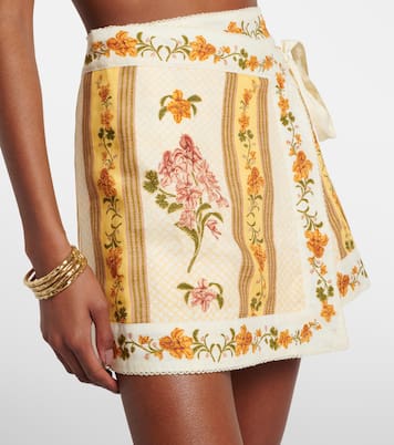 Floral linen beach cover-up | Agua by Agua Bendita