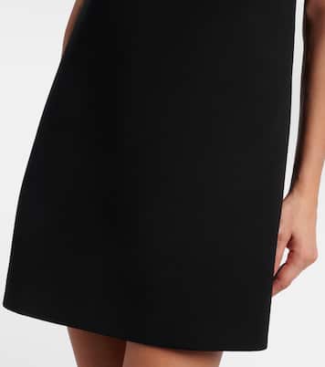 Vestido corto de crepé con lazo | Self-Portrait