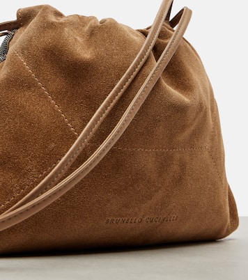 Bolso cruzado de ante | Brunello Cucinelli