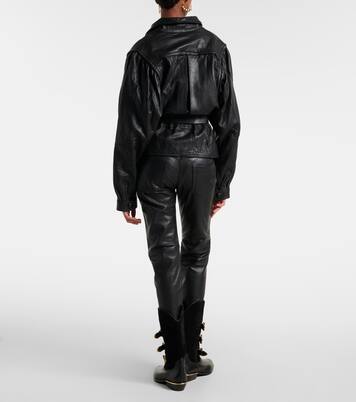 Gerade Hose Vanel aus Leder | Isabel Marant