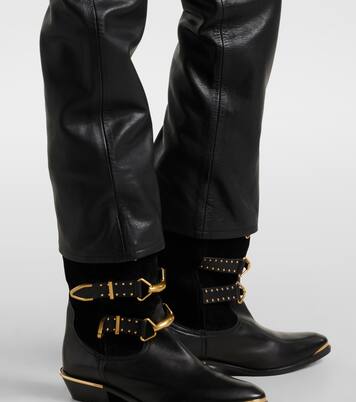 Gerade Hose Vanel aus Leder | Isabel Marant