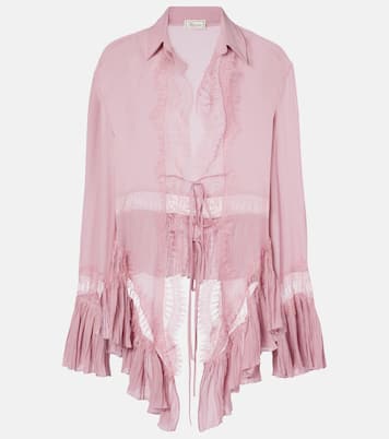 Chemise en georgette à dentelle | Blumarine