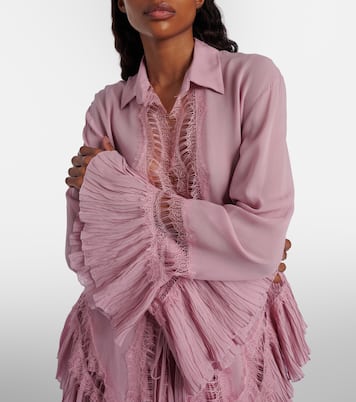 Chemise en georgette à dentelle | Blumarine