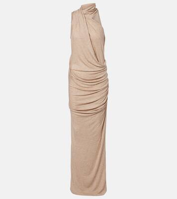 Draped one-shoulder jersey maxi dress | Entire Studios