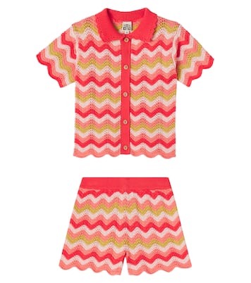 Cotton Ninon top and Nine shorts set | Bonton