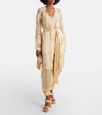 Pantalones tapered Como de satén de seda | Zimmermann