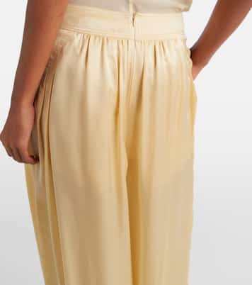 Pantalones tapered Como de satén de seda | Zimmermann