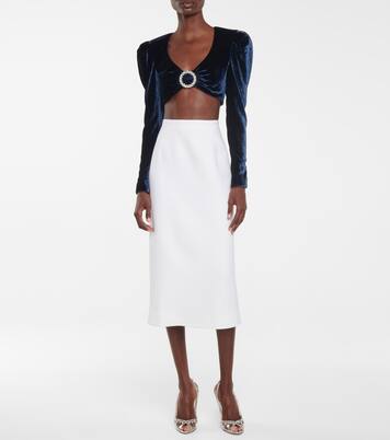 Velvet crop top | Alessandra Rich