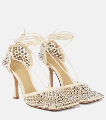 Sparkle Stretch embellished sandals | Bottega Veneta