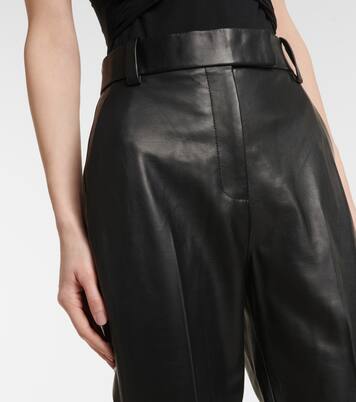 Cropped-Hose Melie aus Leder | Khaite