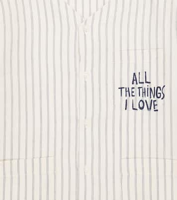 Striped cotton and linen shirt | The New Society