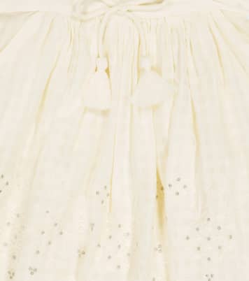Riola embroidered cotton dungaree dress | Louise Misha